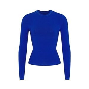 SKIMS COTTON JERSEY LONG SLEEVE | Cobalt size S
